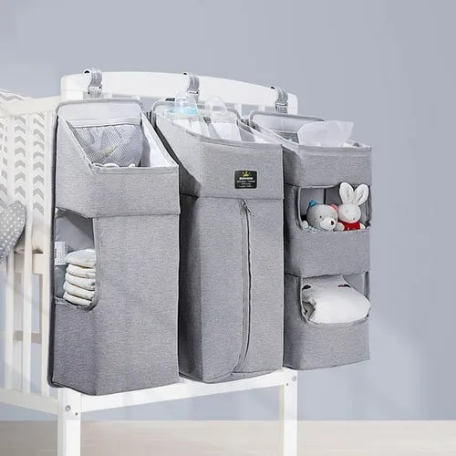 Sunveno Baby Storage Organizer Crib Hanging Storage Bag Caddy