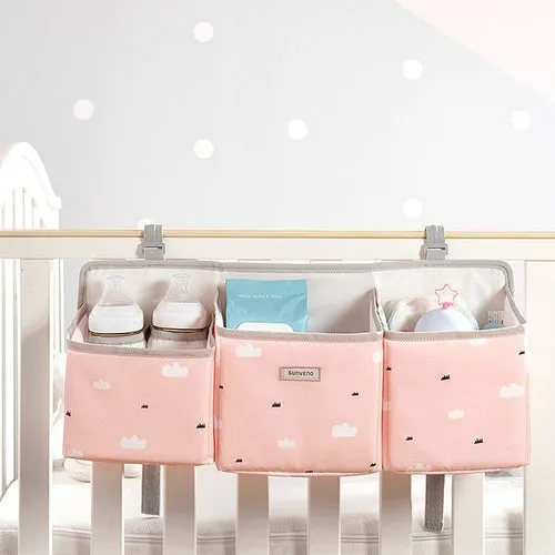 Sunveno Baby Storage Organizer Crib Hanging Storage Bag Caddy