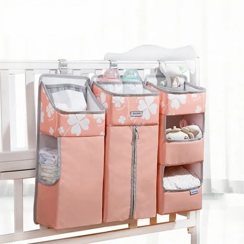 Sunveno Baby Storage Organizer Crib Hanging Storage Bag Caddy