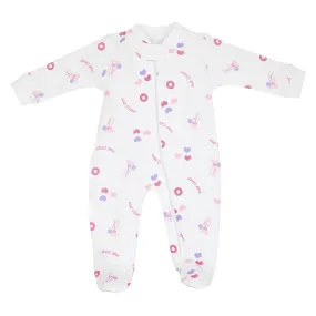 Sweet Love Zipper Footie | Baby Girl