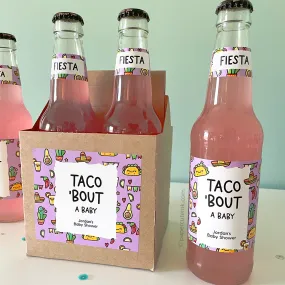 Taco Bout A Baby Fiesta Baby Shower Beer Bottle Labels