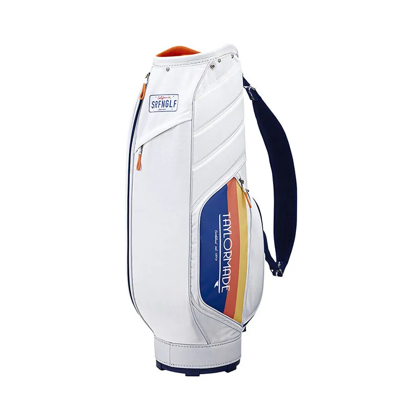 TAYLORMADE 9" Golden-State Cart Bag (White/Orange)