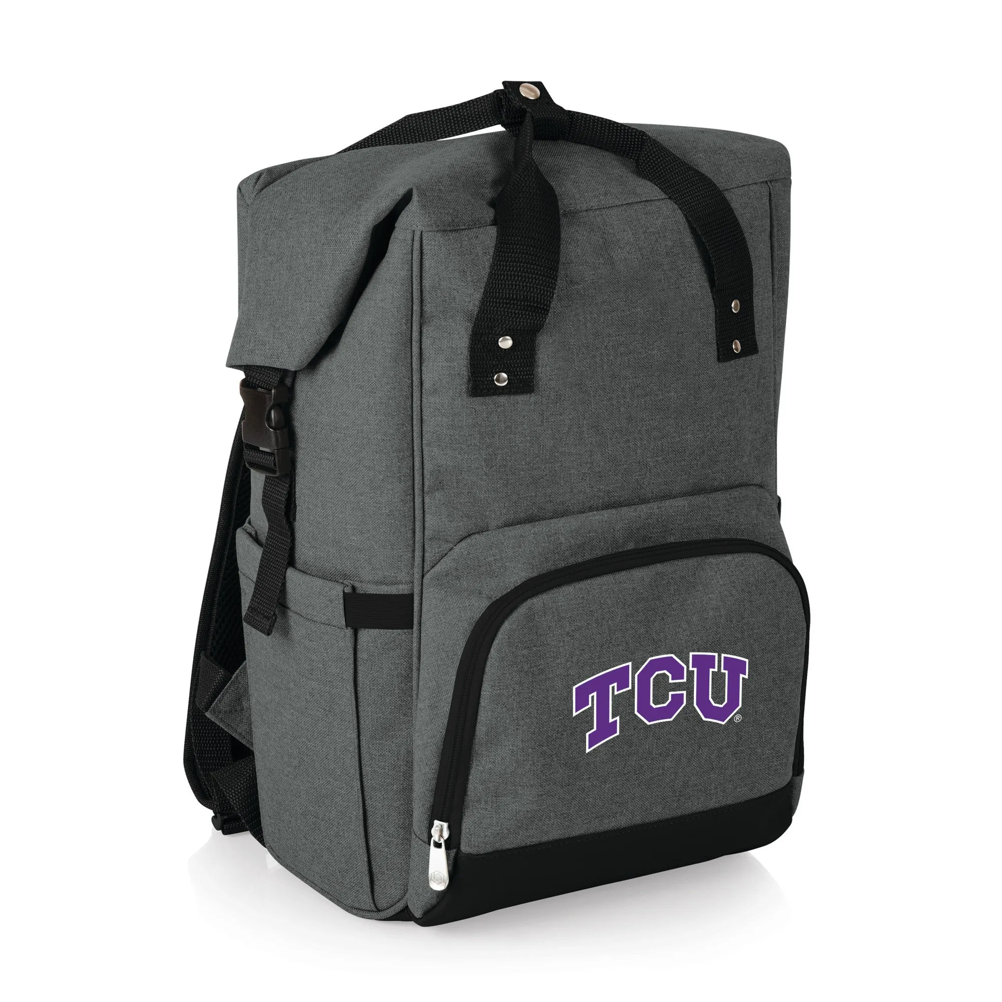 TCU Horned Frogs - On The Go Roll-Top Backpack Cooler