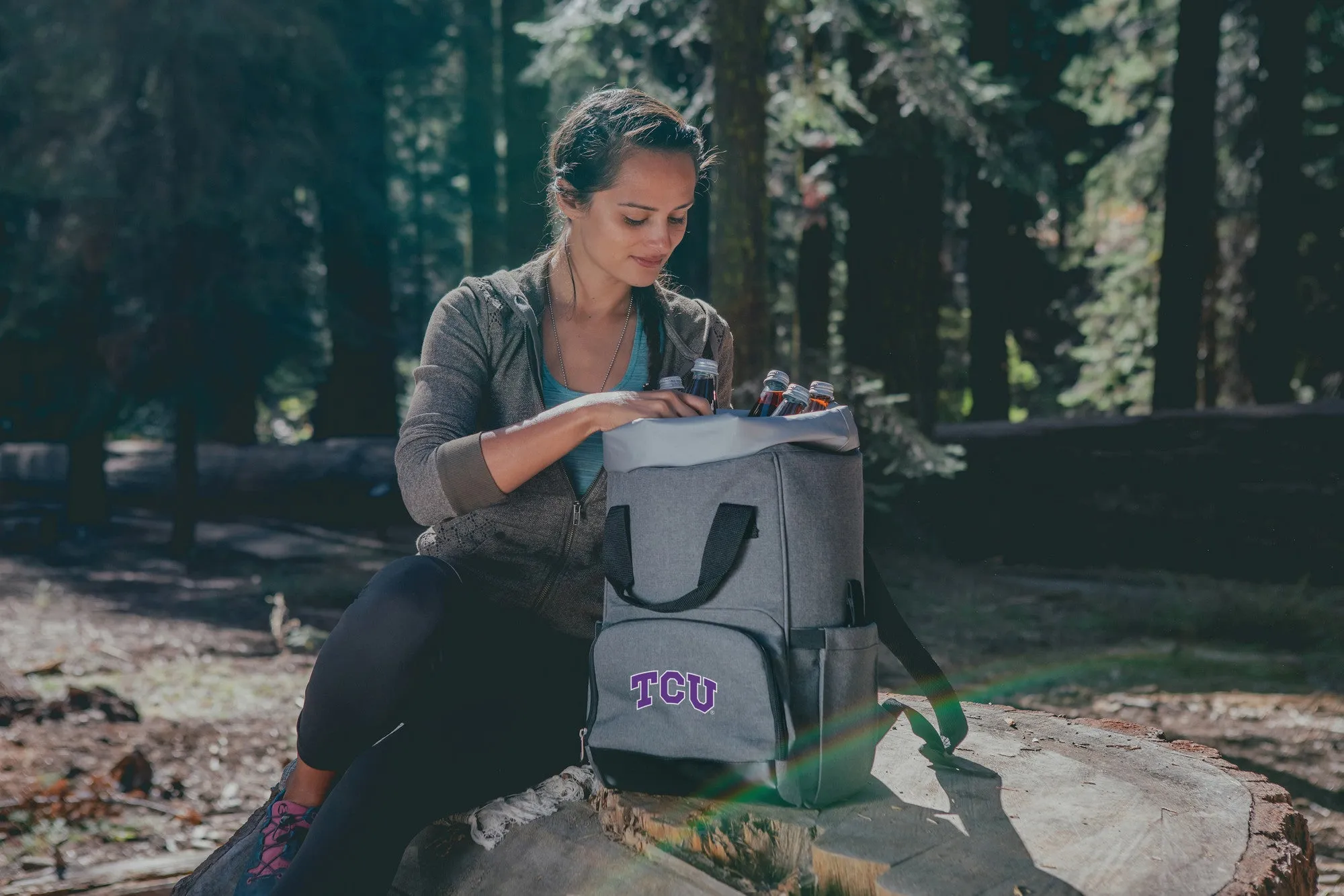 TCU Horned Frogs - On The Go Roll-Top Backpack Cooler