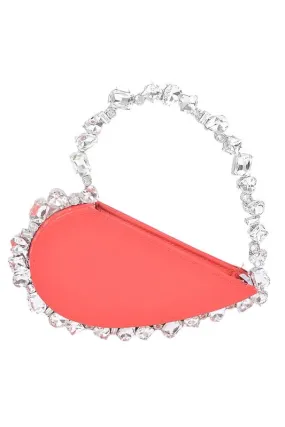 TEEK - Crystal Handle Heart Shape Clutch