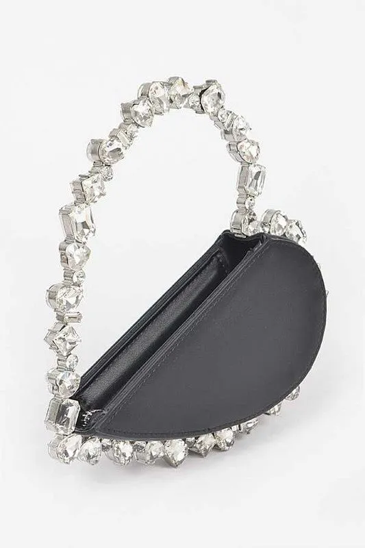 TEEK - Crystal Handle Heart Shape Clutch