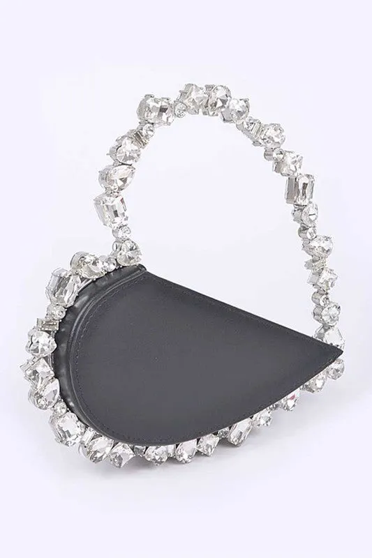 TEEK - Crystal Handle Heart Shape Clutch