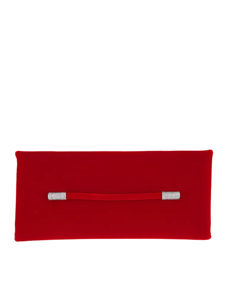 Tom Ford Womens Velvet Ava Crystal Clutch In Red