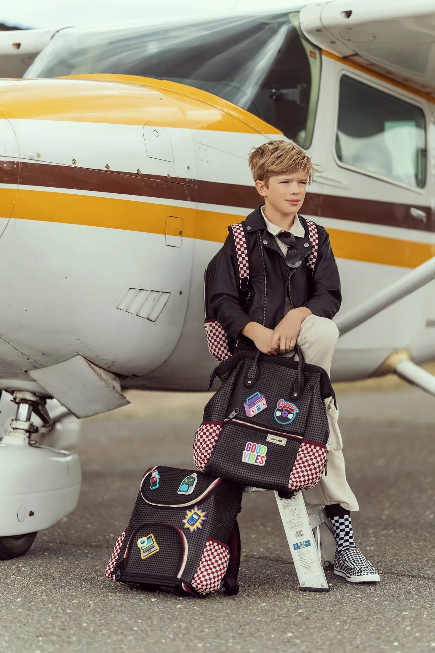 Tweeny Short Backpack | Checkered Brick