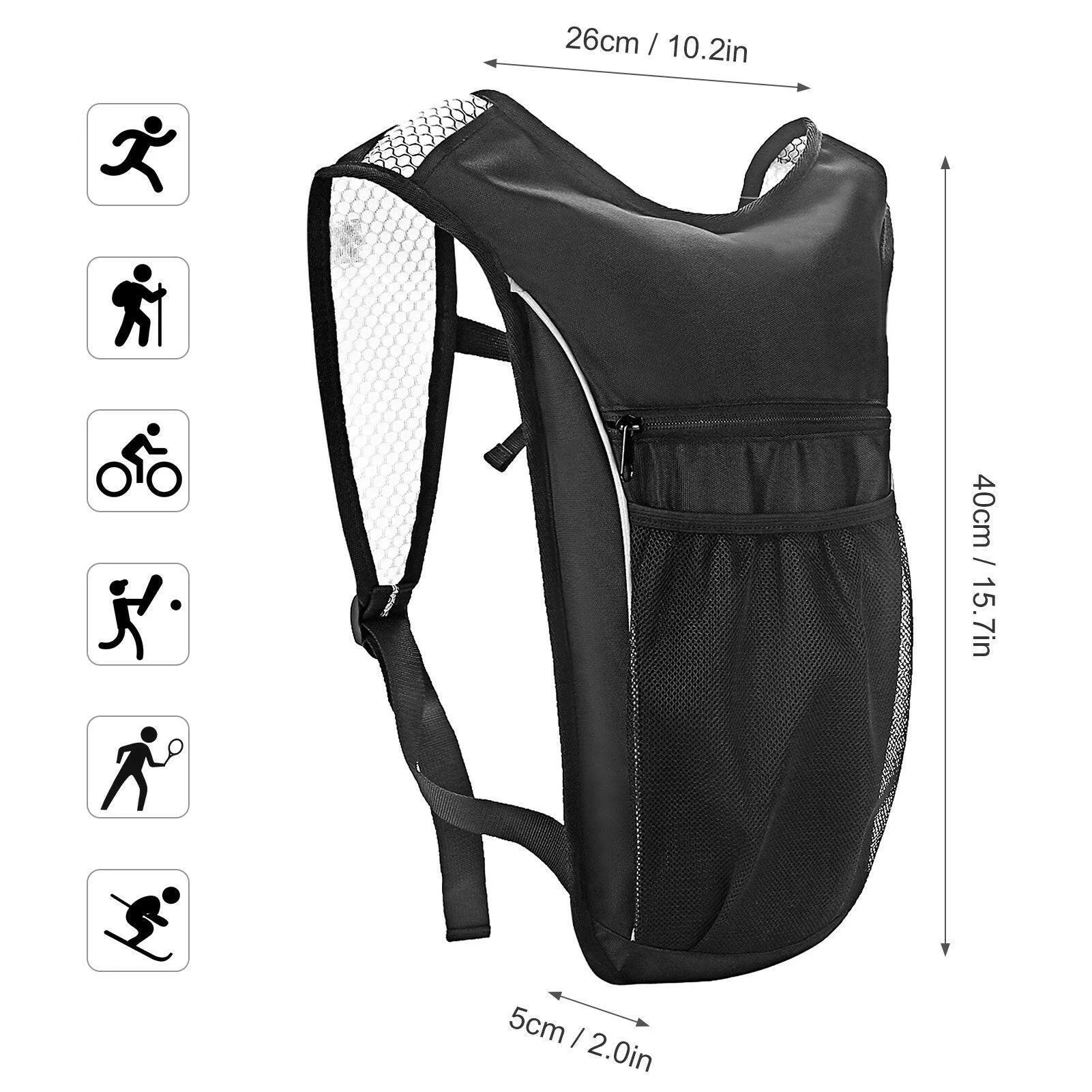 Ultralight Outdoor Cycling Hydration Backpack Pack Bag for Marathon Running Hiking Climbing