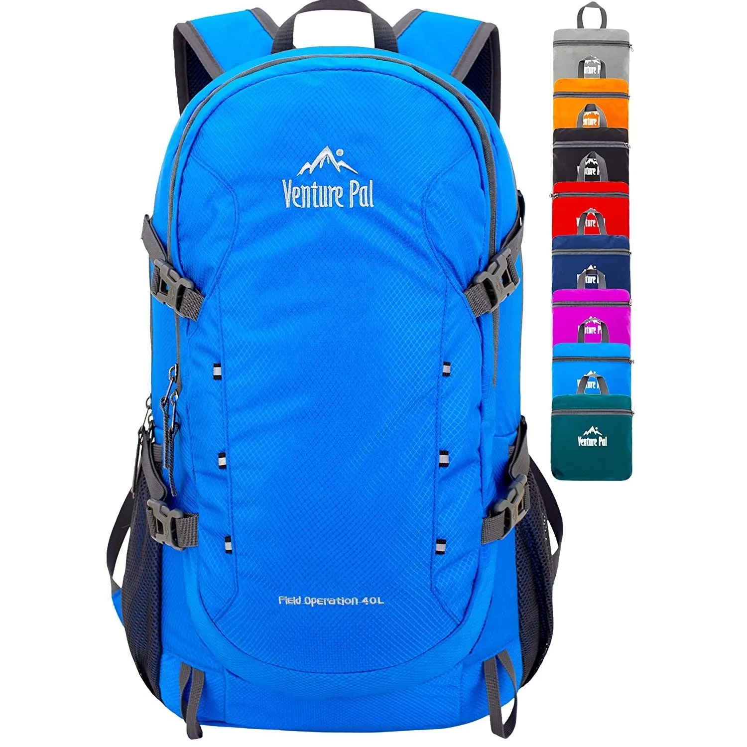 Venture Pal 40L Lightweight Packable Travel Hiking Backpack Daypack | B2-blue