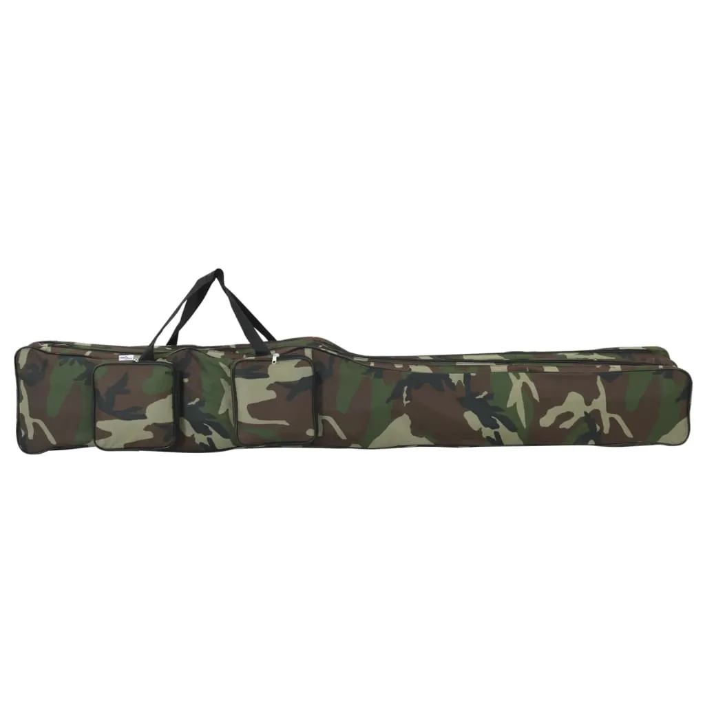 vidaXL Fishing Rod Bag Green Camouflage 160 cm Oxford Fabric