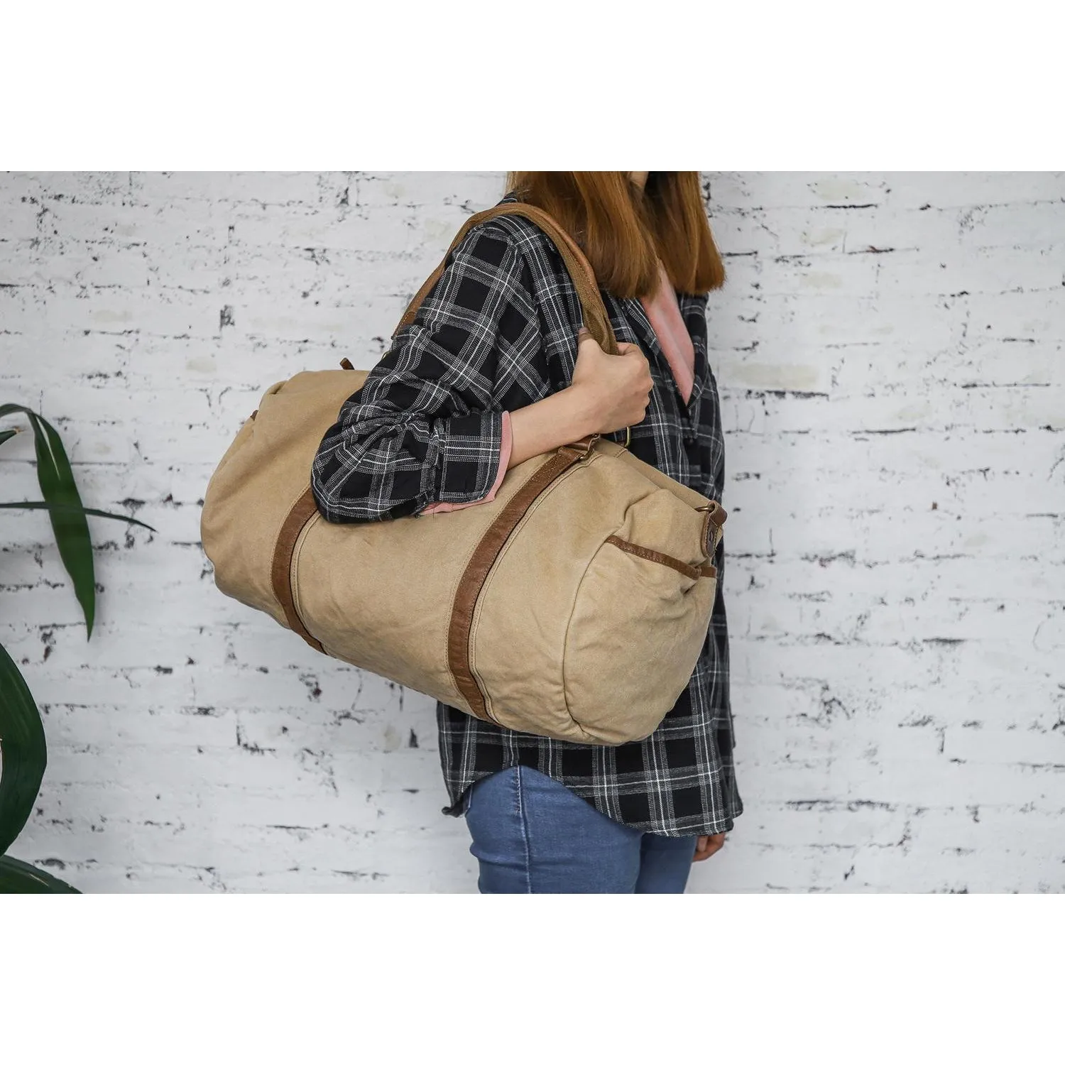 Vintage Canvas Gym Bag #30317