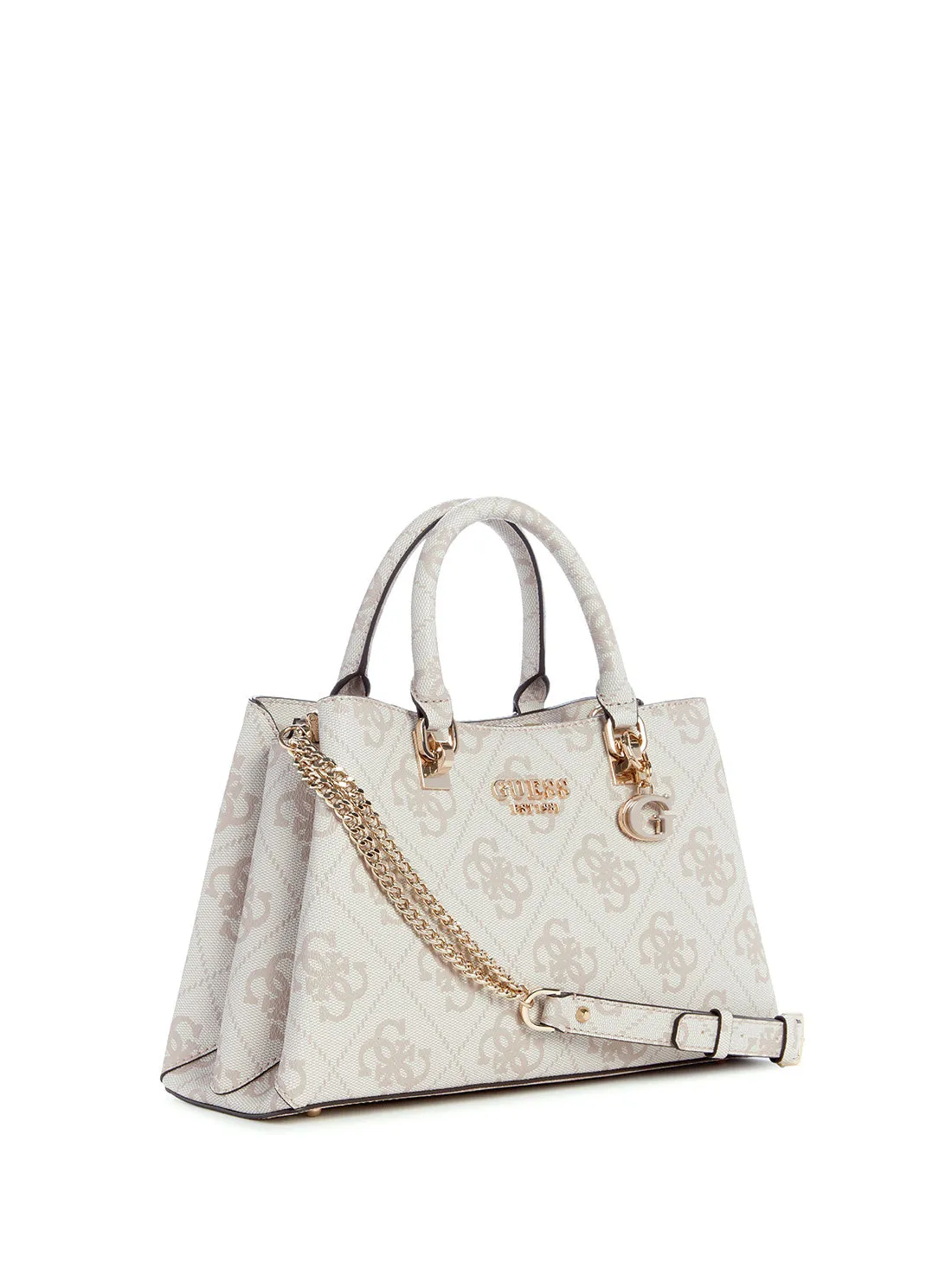 White Logo Eliette Girlfriend Satchel Bag