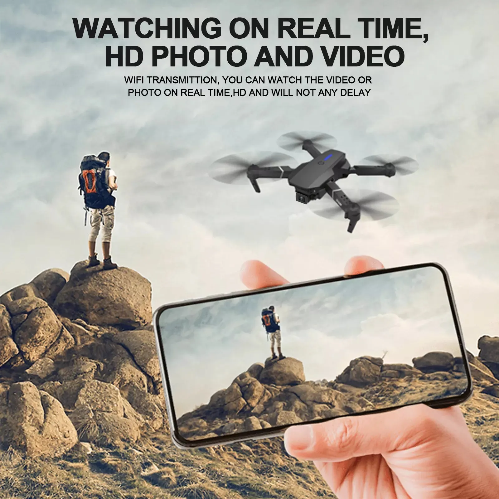 WiFi FPV RC Drone with 4K HD Camera 40Mins Flight Time Obstacle Avoidance Drone