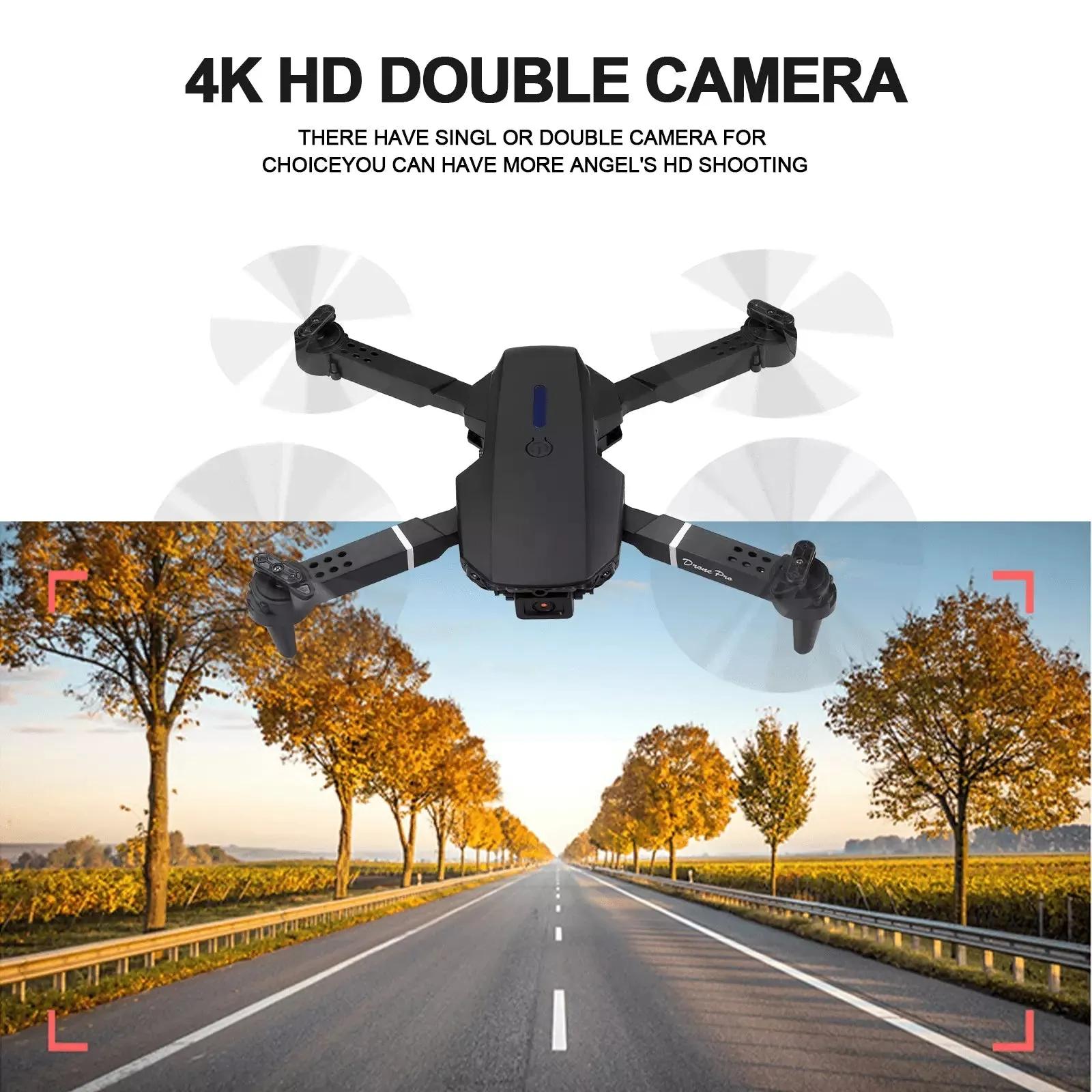 WiFi FPV RC Drone with 4K HD Camera 40Mins Flight Time Obstacle Avoidance Drone