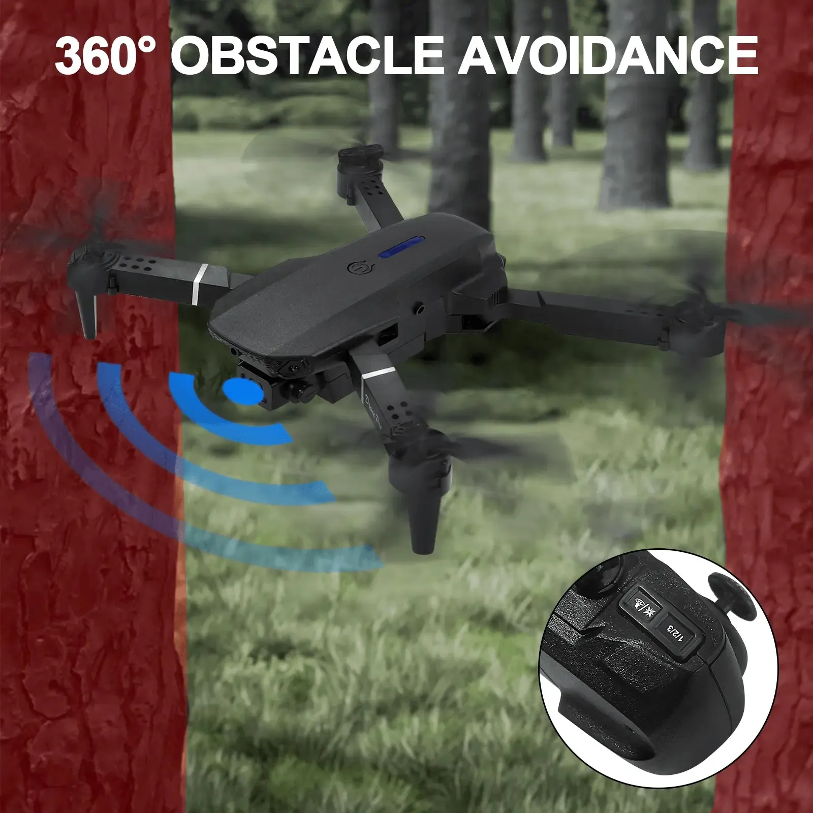 WiFi FPV RC Drone with 4K HD Camera 40Mins Flight Time Obstacle Avoidance Drone