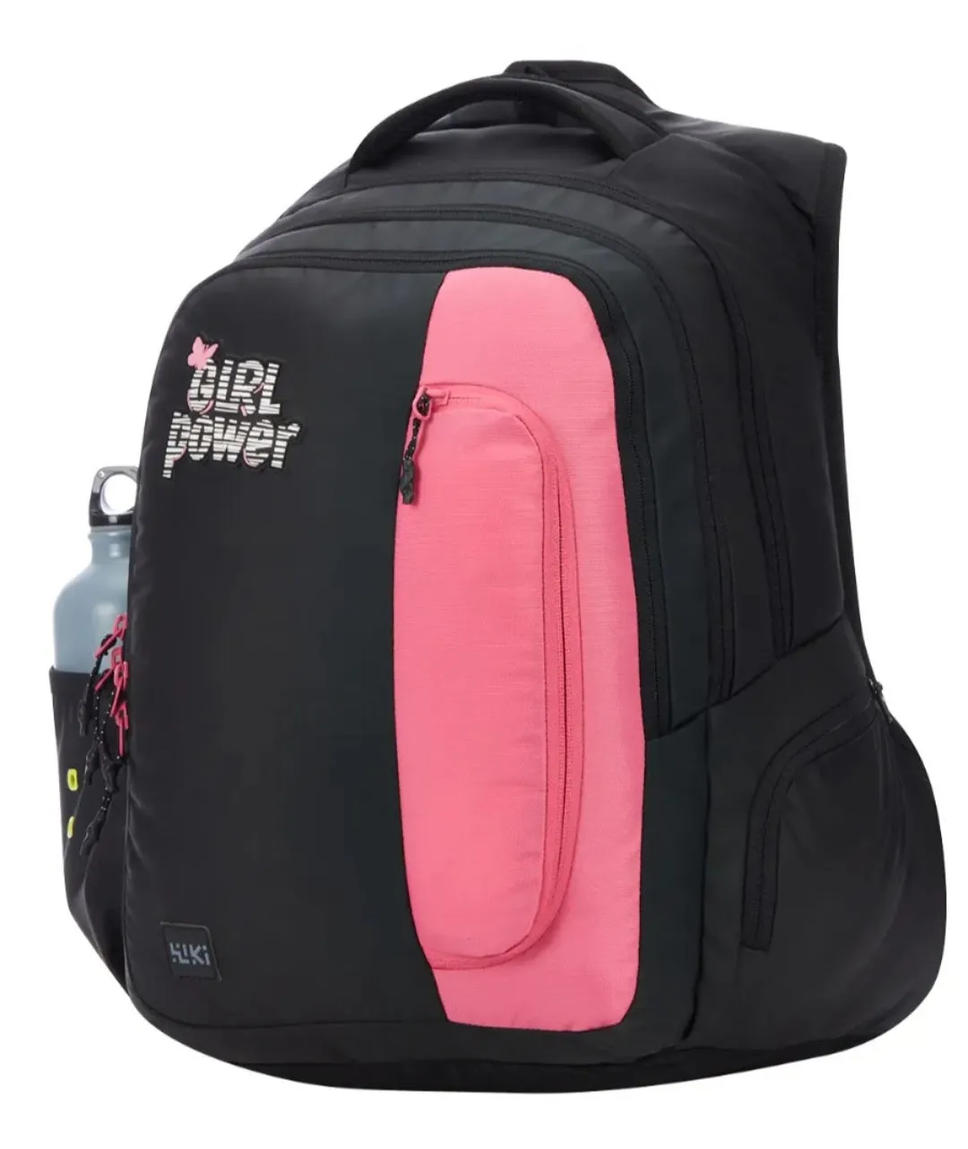 Wildcraft wiki girl 4 coated black school backpack | schol bag