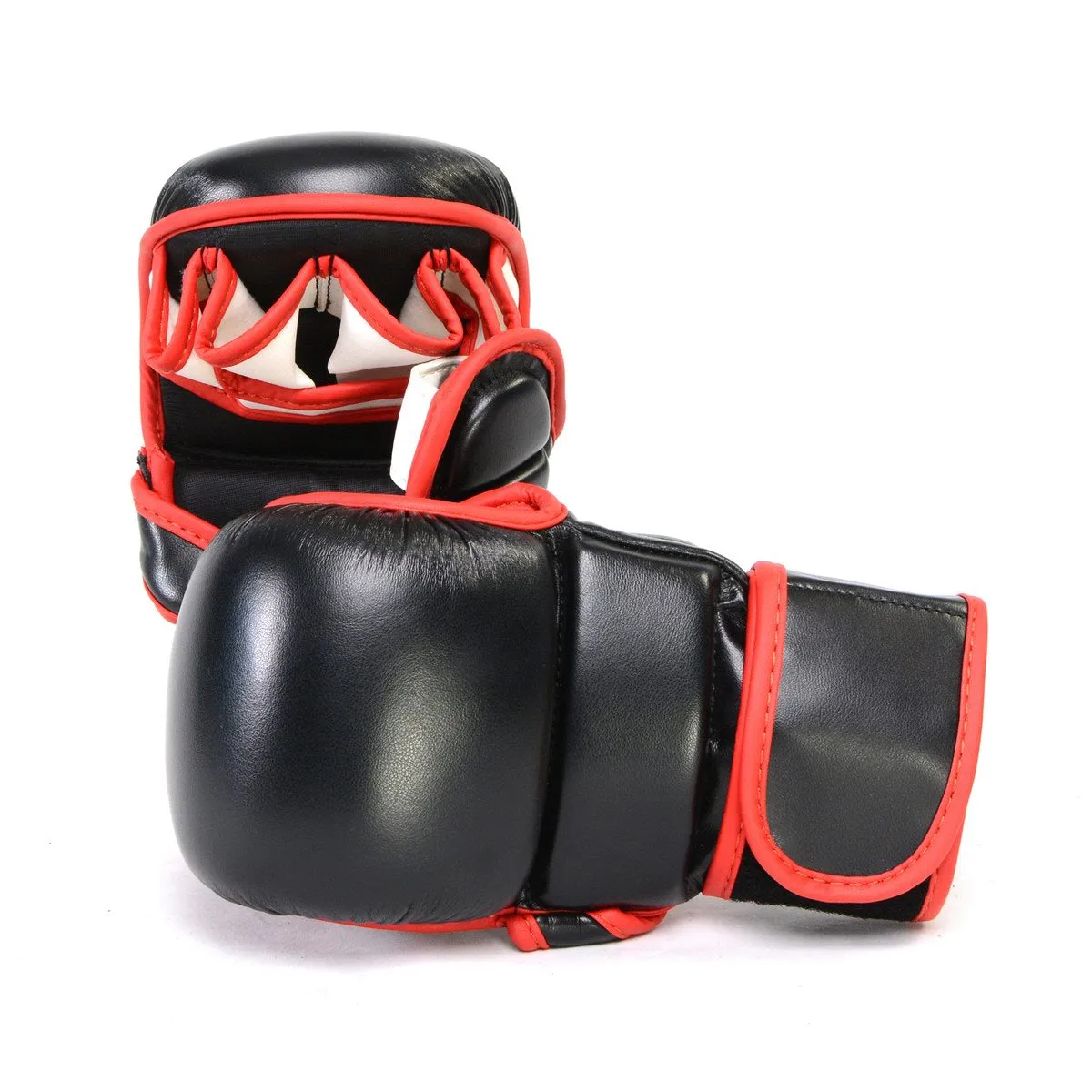 X-Fitness XF2001 7 oz MMA Hybrid Sparring Gloves-BLK/RED