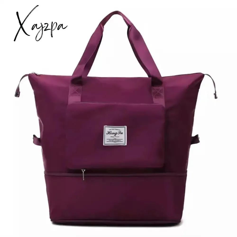 Xajzpa - Folding Travel Bags Waterproof Tote Travel Luggage Bags for Women Large Capacity Multifunctional Travel Duffle Bags Handbag